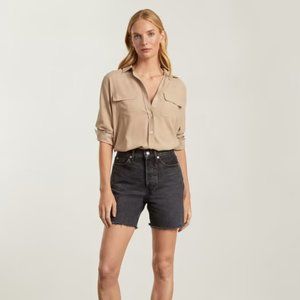 NWOT Everlane The Way-High® Denim Jean Short Hartford Cloud Grey Size 29